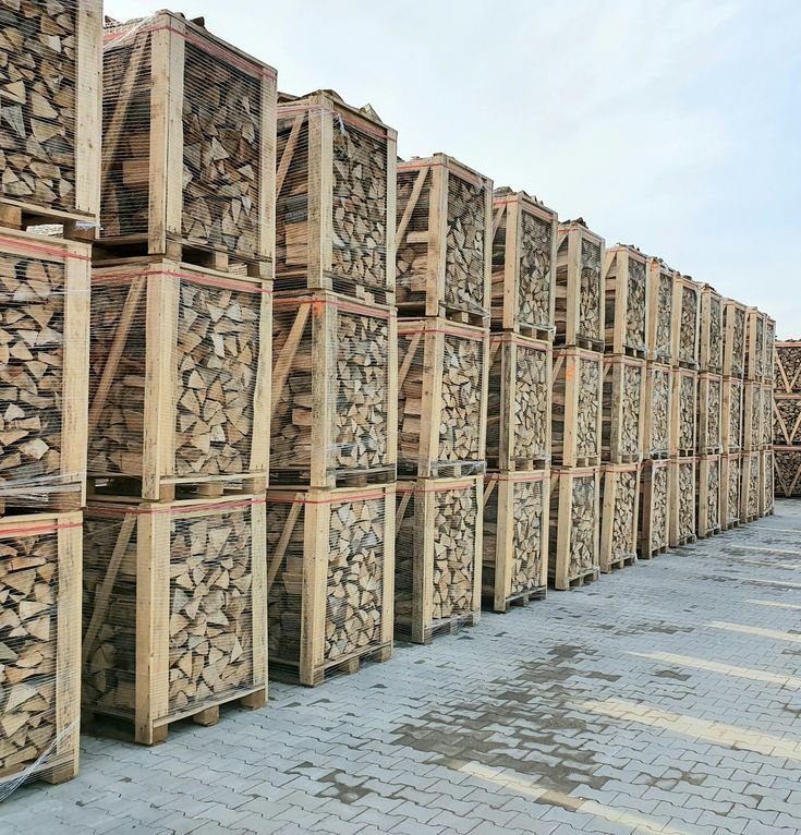 Paletes de lenha seca Naturalenha prontas para entrega